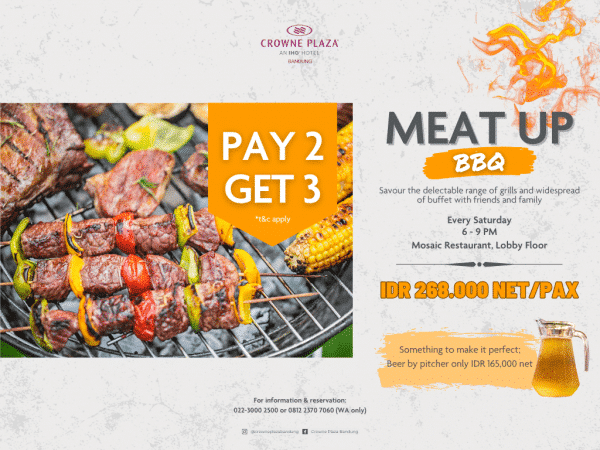All You Can Eat Meat Up Crowne Plaza Bandung